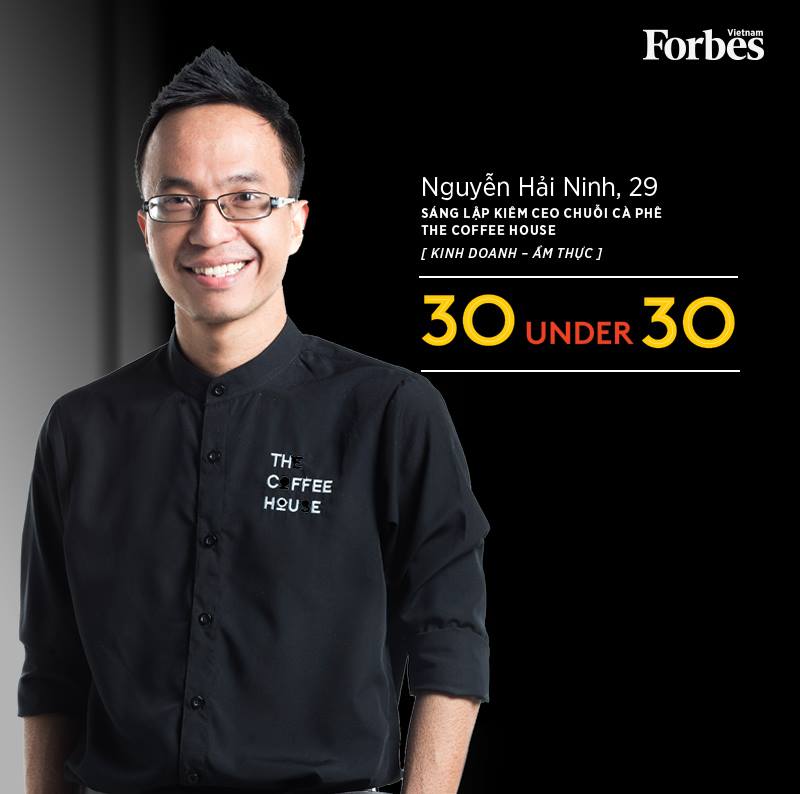  Nguyễn Hải Ninh cũng từng lọt Top 30 gương mặt trẻ dưới 30 nổi bật nhất Việt Nam do Forbes Việt Nam b&igrave;nh chọn