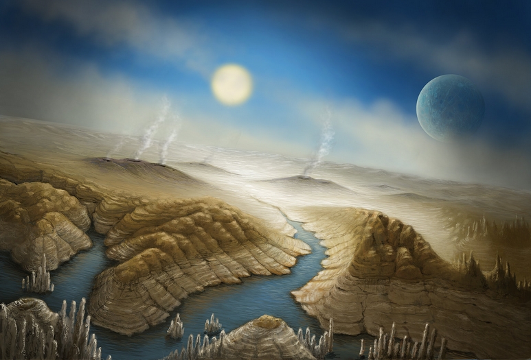 H&igrave;nh ảnh giả định bề mặt của h&agrave;nh tinh giống Tr&aacute;i Đất - Kepler 452b