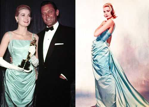 Tiếp nối Audrey Hepburn, ngay năm sau,1955, nữ minh tinh Grace Kelly cũng mang đến thảm đỏ Oscar bộ váy dài lộng lẫy khiến bao người hâm mộ. Cùng giải thưởng Nữ diễn viên xuất sắc nhất trong phim “The Country Girl”, nữ diễn viên xinh đẹp còn thành công khi đưa bộ cánh của mình trở thành trang phục dạ hội vượt thời gian và được phổ biến đến tận ngày nay.  