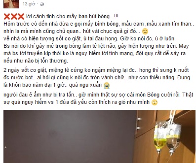 M&ecirc; h&iacute;t b&oacute;ng cười, c&ocirc; g&aacute;i trẻ sốt co giật hai ng&agrave;y li&ecirc;n tiếp