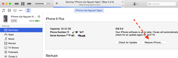 C&aacute;ch hạ cấp từ iOS 9 xuống iOS 8.4