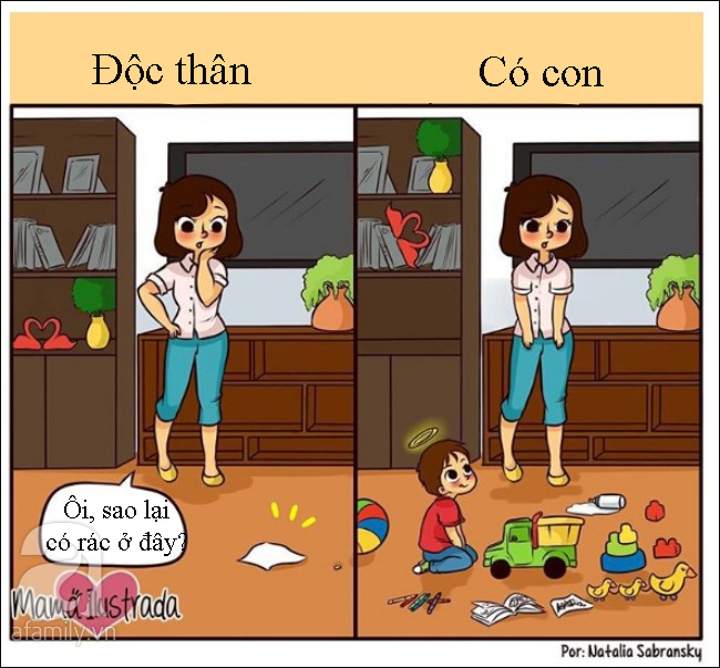 Bộ ảnh về sự thay đổi của phụ nữ sau khi làm mẹ ai cũng phải giật mình