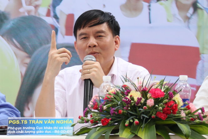 Điểm chuẩn ĐH 2015 sẽ cao hơn với c&aacute;c trường tốp tr&ecirc;n. Trong ảnh l&agrave; &ocirc;ng Trần Văn Nghĩa, Cục ph&oacute; cục Khảo th&iacute;, Bộ GD-ĐT