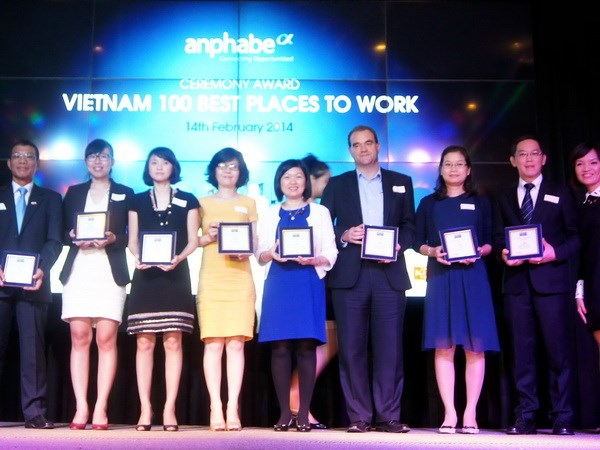 Tốp c&aacute;c c&ocirc;ng ty được b&igrave;nh chọn l&agrave; Nơi l&agrave;m việc tốt nhất. (Ảnh: Ho&agrave;ng Tấn/Vietnam+)