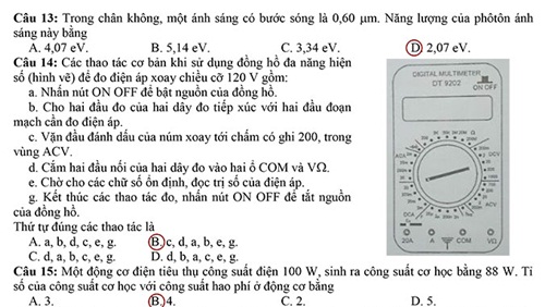 C&acirc;u về đồng hồ đa năng khiến nhiều th&iacute; sinh phải 