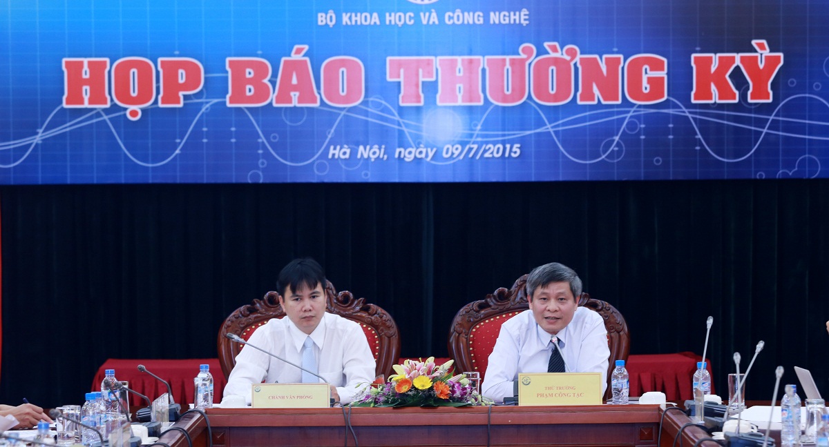 Thứ trưởng Bộ KH&CN Phạm Công Tạc dự và chủ trì buổi họp báo thường kỳ Bộ KH&CN Thứ trưởng Bộ KH&CN Phạm Công Tạc dự và chủ trì buổi họp báo thường kỳ Bộ KH&CN