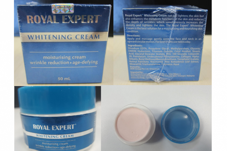  Kem l&agrave;m trắng da Royal Expert chứa h&agrave;m lượng thủy ng&acirc;n cao vượt mức cho ph&eacute;p. 