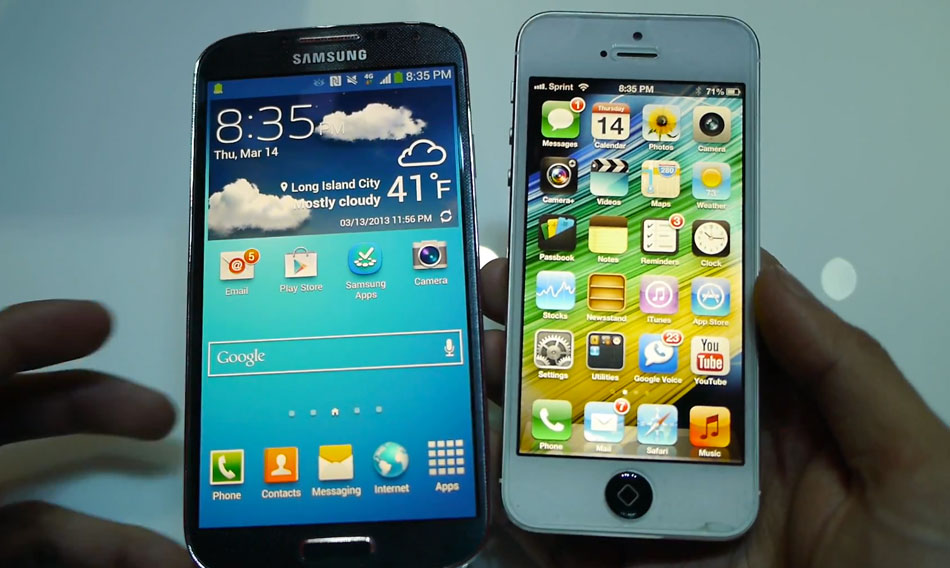 Iphone 6 v&agrave; Galaxy S5 - hai si&ecirc;u phẩm đ&igrave;nh đ&aacute;m nhất l&agrave;ng c&ocirc;ng nghệ hiện nay