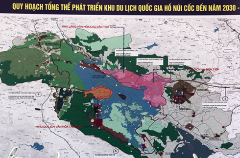 Dự &aacute;n khu du lịch Hồ N&uacute;i Cốc được đầu tư trong 20 năm theo hai giai đoạn