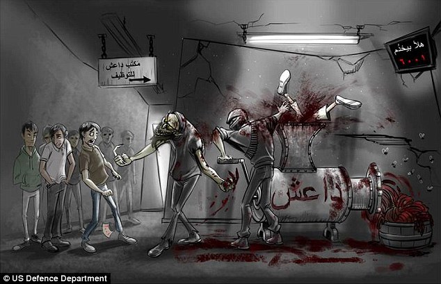 Tờ rơi l&ecirc;n &aacute;n khủng bố IS ở Syria 
