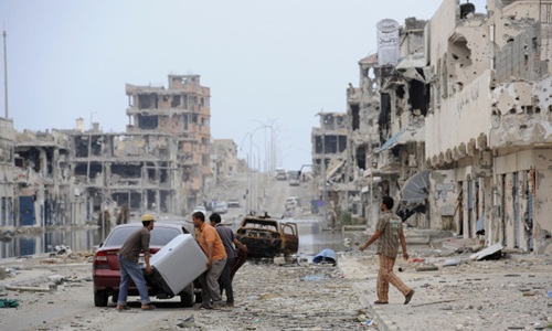Khung cảnh đổ n&aacute;t ở th&agrave;nh phố Sirte năm 2011. Ảnh: Nypost