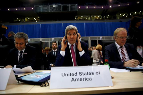 Ngoại trưởng Mỹ John Kerry tại cuộc họp của Hội đồng Bộ trưởng Tổ chức An ninh v&agrave; Hợp t&aacute;c ch&acirc;u &Acirc;u (OSCE) ở Belgrade, Serbia