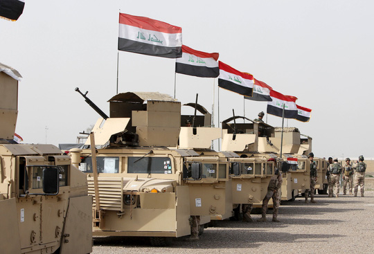 Lực lượng an ninh Iraq được điều từ căn cứ Taji tham gia t&aacute;i chiếm Mosul từ tay khủng b&ocirc;́ IS 