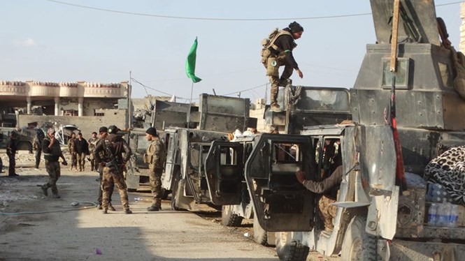 Lực lượng ch&iacute;nh phủ Iraq tại khu vực gần Ramadi ng&agrave;y 24/12/2015
