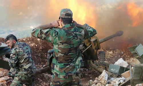 Qu&acirc;n đội ch&iacute;nh phủ Syria n&atilde; ph&aacute;o v&agrave;o c&aacute;c mục ti&ecirc;u của t&ocirc;̉ chức khủng b&ocirc;́ IS