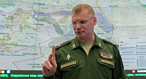 Ph&aacute;t ng&ocirc;n vi&ecirc;n Bội Quốc ph&ograve;ng Nga Igor Konashenkov