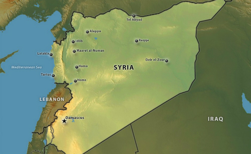 Vị tr&iacute; c&aacute;c tỉnh ở Syria
