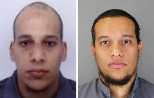 Ch&acirc;n dung hai nghi can khủng b&ocirc;́ tòa báo Charlie Hebdo