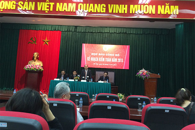 Kiểm to&aacute;n Nh&agrave; nước họp b&aacute;o s&aacute;ng 20/3