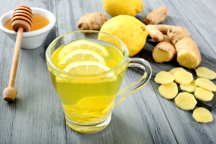 Nước chanh, gừng, mật ong g&oacute;p gi&uacute;p bạn đ&aacute;nh tan mỡ bụng trong tuần