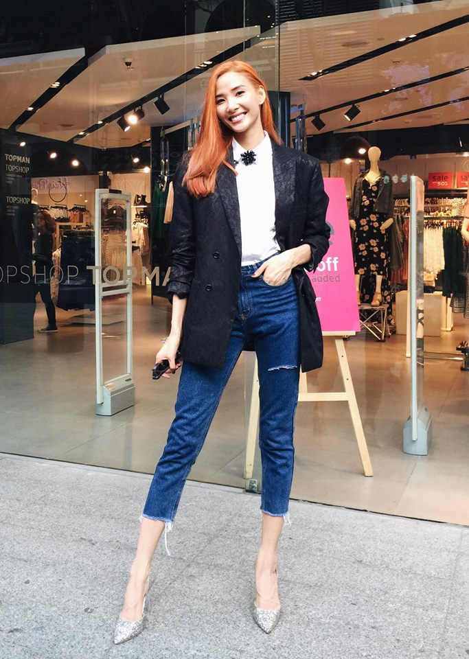 Ho&agrave;ng Th&ugrave;y với kiểu trang phục menswear ấn tượng, khỏe khoắn