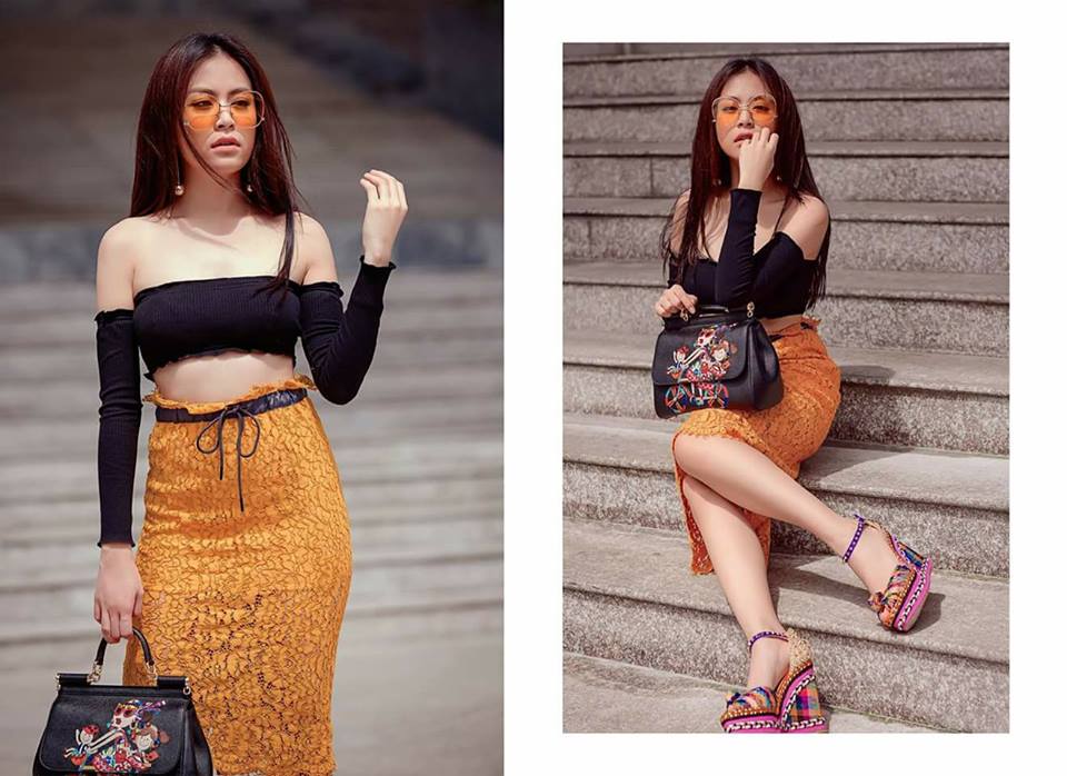 Croptop, &aacute;o qu&acirc;y diện d&ugrave;ng ch&acirc;n v&aacute;y midi hoặc quần sproty chic ch&iacute;nh l&agrave; 'chi&ecirc;u' t&ocirc;n d&aacute;ng của Ho&agrave;ng Th&ugrave;y Linh