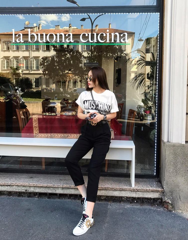 Street style của Kỳ Duy&ecirc;n tại Milan