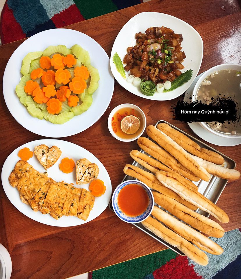 Những bữa ăn đủ chất v&agrave; đẹp mắt của Ngọc Quỳnh
