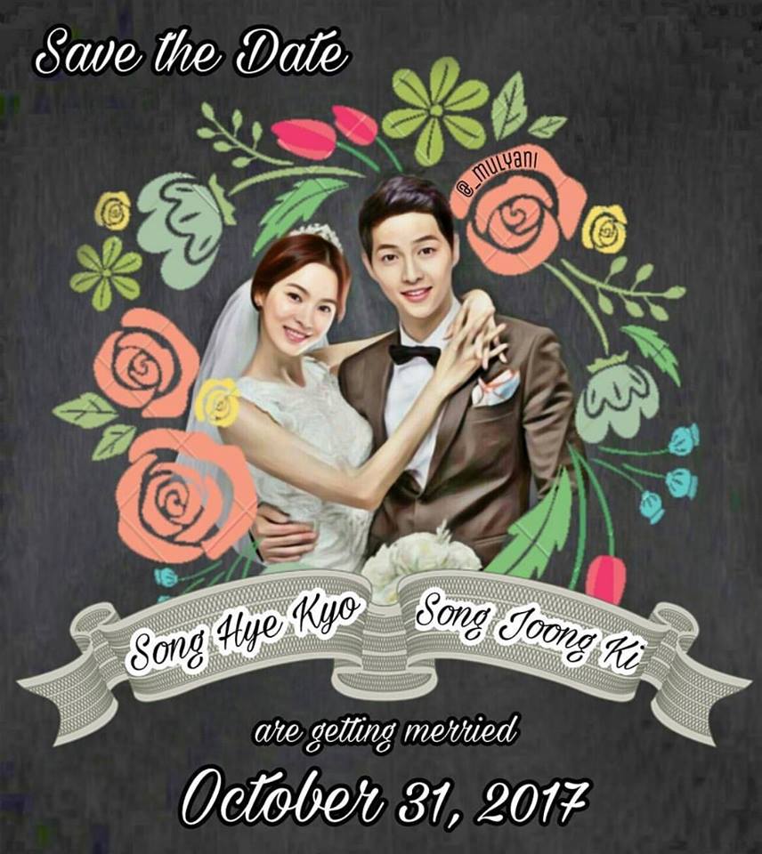 Fan đ&atilde; tự thiết kế những tấm thiệp cưới v&ocirc; c&ugrave;ng đẹp mắt cho Song Joong Ki v&agrave; Song Hye Kyo