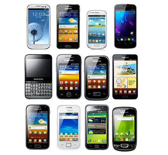 C&aacute;c d&ograve;ng smartphone của Samsung qua thời gian