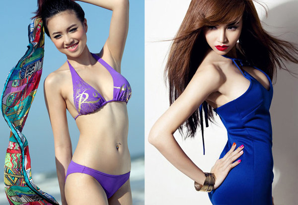 Bộ ngực của Đinh Ngọc Diệp có sự thay đổi so với khi mới chập chững bước vào làng giải trí. Nữ diễn viên Cô dâu đại chiến luôn biết cách phô diễn ưu điểm này một cách khéo léo trong những bộ đầm cắt khoét sexy.