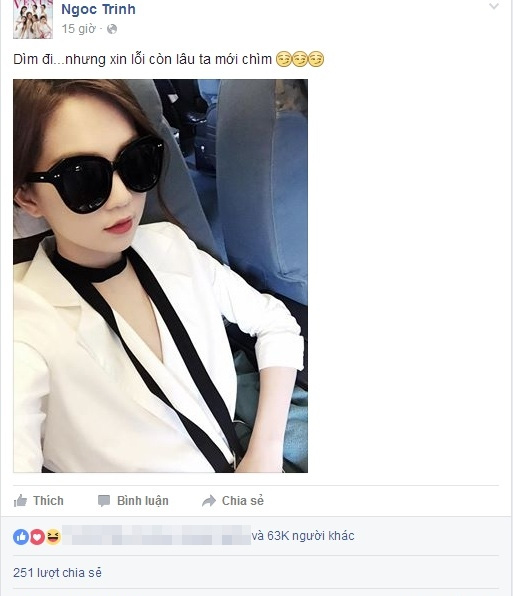 Ngọc Trinh th&aacute;ch thức dư luận khi bị tung ảnh d&igrave;m h&agrave;ng