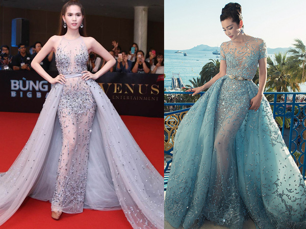 Và thiết kế này đã được Lý Băng Băng đã mặc trong Liên Hoan Phim Cannes 2015.