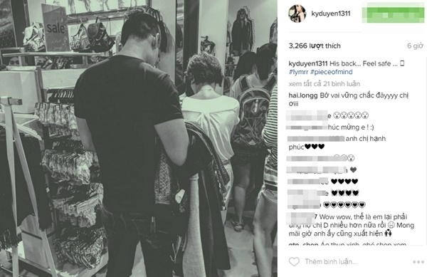 Trước đó, Hoa hậu Kỳ Duyên cũng khoe khéo bạn trai trên Instagram.