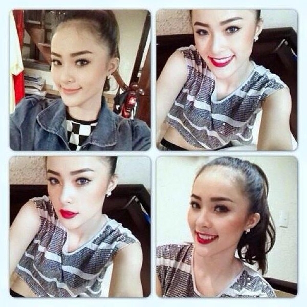  Ánh mắt sắc của nữ sinh Hải Phòng làm nhiều người giật mình với hình tượng ngọc nữ hiện tại.