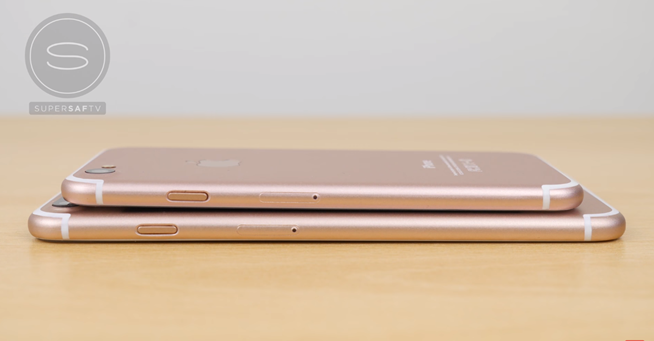 Dải ăng ten của iPhone mới được đẩy ra sát cạnh trên và cạnh dưới giúp mặt lưng máy chỉ còn logo quả táo.   