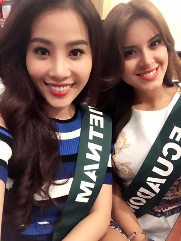 Nam Em nổi bật giữa d&agrave;n th&iacute; sinh dự thi Hoa hậu Tr&aacute;i Đất 2016