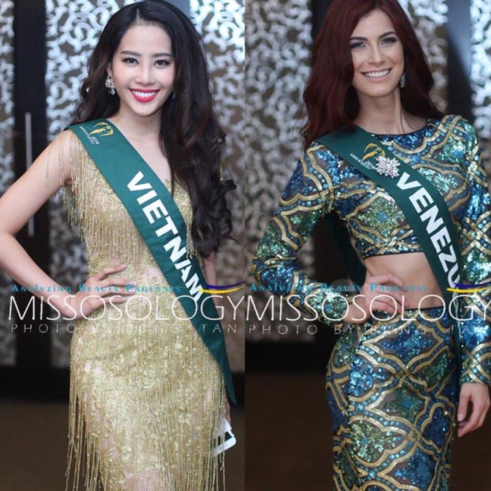 Nam Em rạng rỡ ‘đọ sắc’ cùng dàn thí sinh Châu Á tại Hoa hậu Trái đất 2016