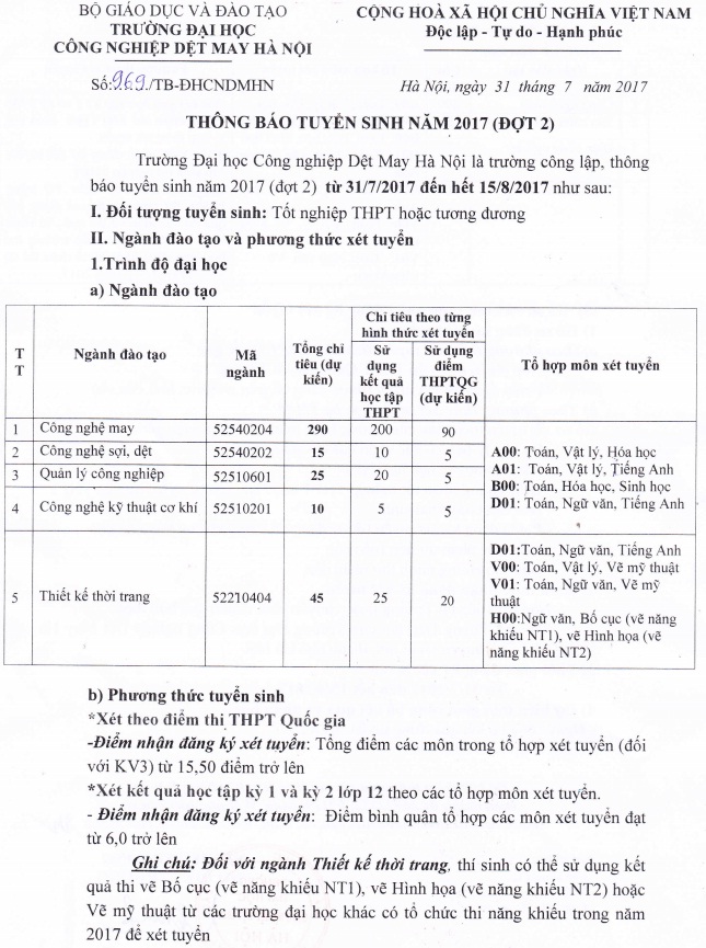 Danh s&aacute;ch c&aacute;c trường đại học vừa c&ocirc;ng bố nguyện vọng bổ sung