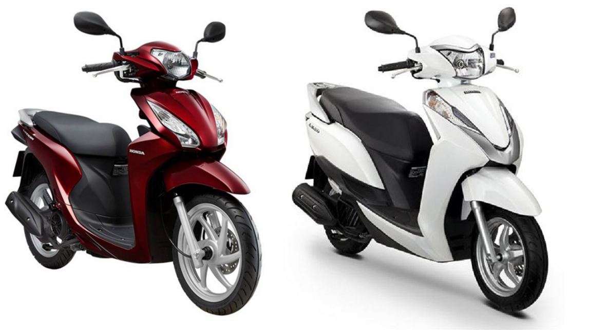 So s&aacute;nh hai chiếc xe tay ga Honda Vision v&agrave; Honda Lead