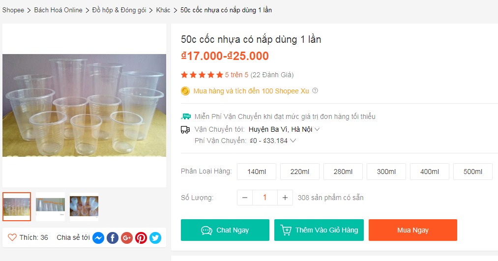 Cốc nhựa d&ugrave;ng một lần
