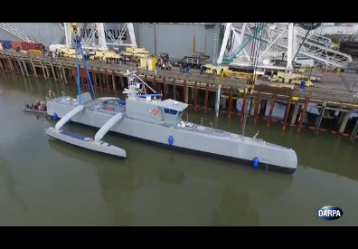 T&agrave;u săn ngầm kh&ocirc;ng người l&aacute;i Sea Hunter c&oacute; thể di chuyển với tốc độ l&ecirc;n tới 48 km/giờ.