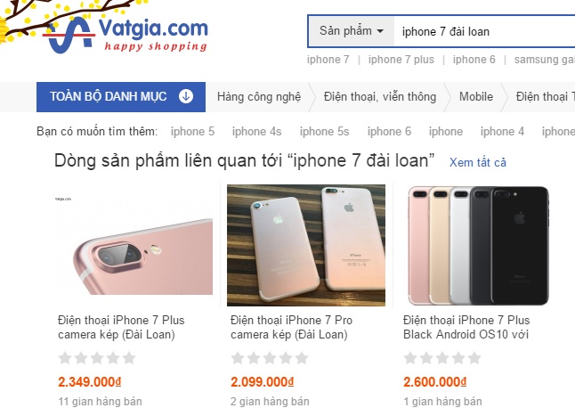  Nhiều điện thoại iPhone 7 được giao b&aacute;n tr&ecirc;n mạng với giắ rẻ bất ngờ. Ảnh:  ICTnews