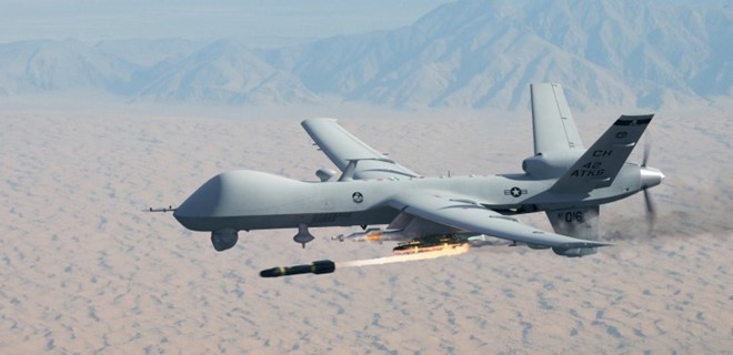 M&aacute;y bay MQ-9 Reaper c&oacute; trọng lượng khoảng 4.500kg v&agrave; đang l&agrave; lựa chọn số 1 của qu&acirc;n Mỹ tr&ecirc;n chiến trường. Ảnh: Zing News