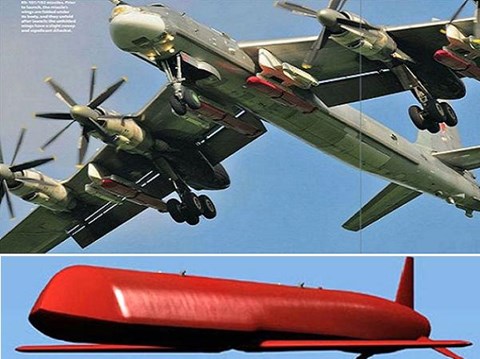 T&ecirc;n lửa Kh-101 c&oacute; chiều d&agrave;i 7,45 m, đường k&iacute;nh 0,51 m, trọng lượng 2.300 kg. Ảnh: An Ninh Thủ Đ&ocirc; 
