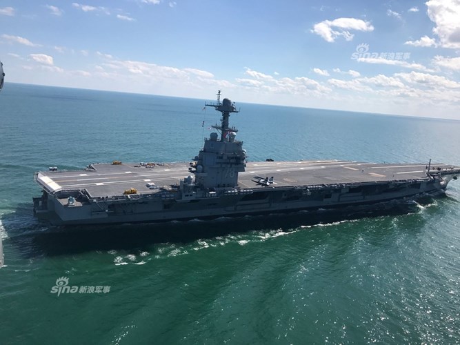 T&agrave;u s&acirc;n bay USS Gerald R. Ford của Nga. Ảnh: Kiến Thức 