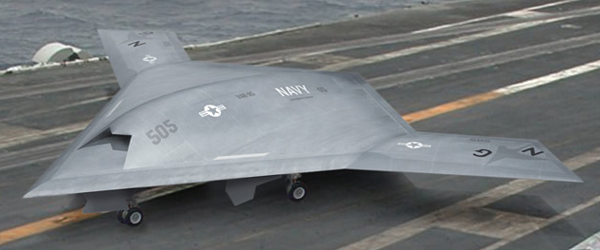 M&aacute;y bay kh&ocirc;ng người l&aacute;i X-47B. Ảnh: Infonet