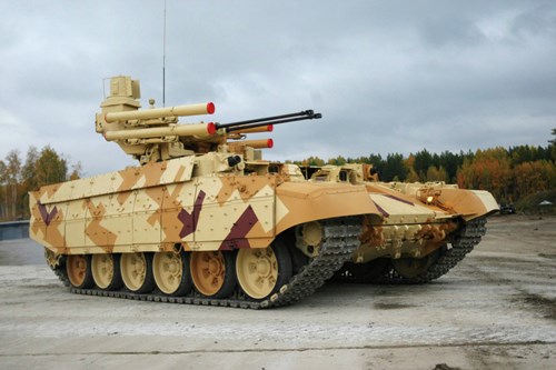 Xe tăng BMPT-72 do Tập đo&agrave;n UralVagonZavod Nga ph&aacute;t triển. Ảnh: ANTĐ 