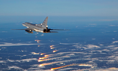 Chiến đấu cơ tầm xa Tu-22M Nga c&oacute; thể ph&oacute;ng t&ecirc;n lửa si&ecirc;u vượt &acirc;m. Ảnh: VnExpress