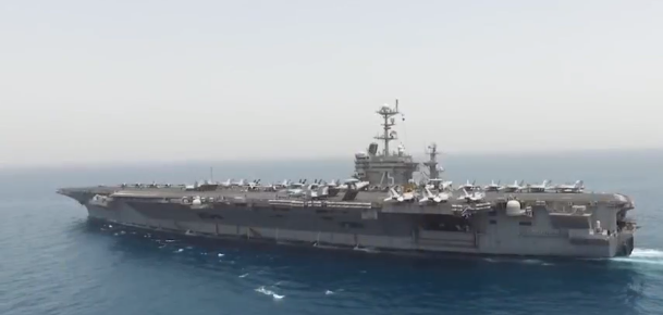 T&agrave;u s&acirc;n bay USS Harry S.Truman Mỹ điều tới chiến trường Syria c&oacute; khả năng mang h&agrave;ng ngh&igrave;n t&ecirc;n lửa. Ảnh: Tiền Phong